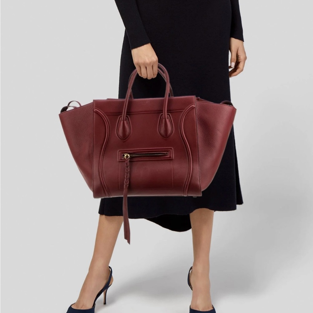 Celine Chocolate Brown Leather Tote
